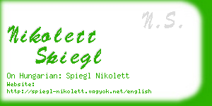 nikolett spiegl business card